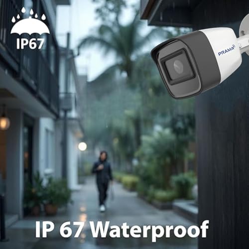 Image of PRAMA PT-HTD112E-NTPF(M) 2 MP Audio Bullet Camera | Included PVC Sticker (2 Units)