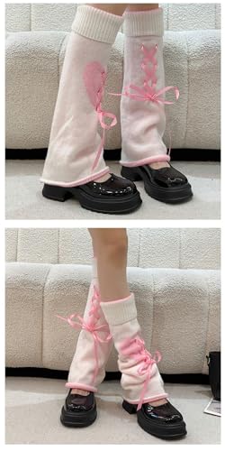 Leg Warmer Leg Socks Lolita Love Sweet Knitted Leg Calf Cute Ribbon JK Spicy Girl4