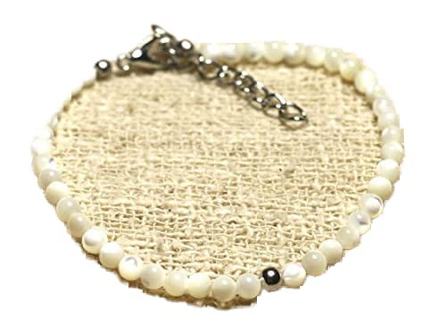 Bracelet perles d'eau douce 4mm et fermoir argenté ajustable LKBEADS