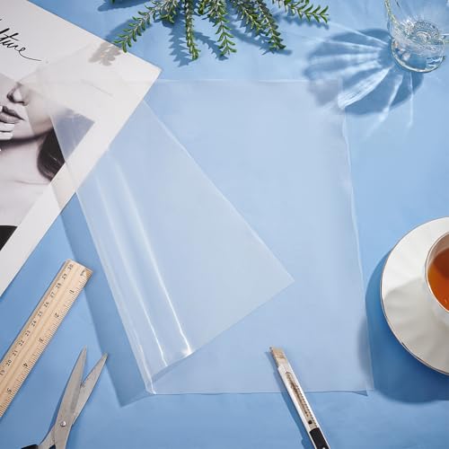 BENECREAT 38x31cm Ultradünnes Silikonmatte, wasserdichte Silikonmatten, klares Desktop-Schutzkissen für Wärmeisolierung Tischplattenschutz für Malen, Basteln, Küche, Arbeitsplatten Schutz 0.5mm Dicke