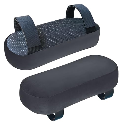 WdFour 2-Pack Non-Slip Armrest Pads Dark Gray