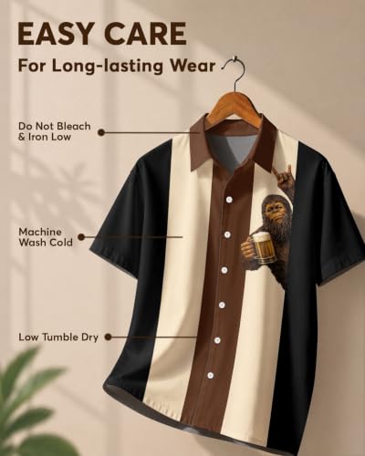 Image of 99TIMORO Horror Movie Men's Halloween Button Down Shirts Short Sleeve Top