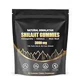 Puranutra Shilajit Gummies, Natural Himalayan Shilajit Gummies for Women & Men, with Ashwagandha, Gokshura, Black Musli, 75% Fulvic Acid, 85+Trace Minerals, Non-GMO, 100% Natural, 60 Gummies