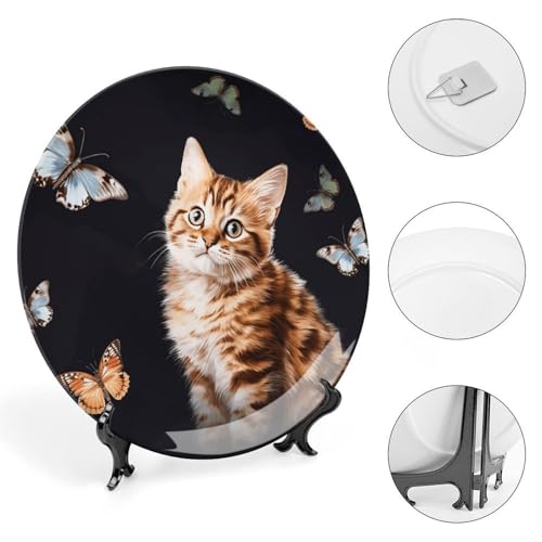Plato decorativo de porcelana Bone China estilo chino 7 pulg miniatura 4
