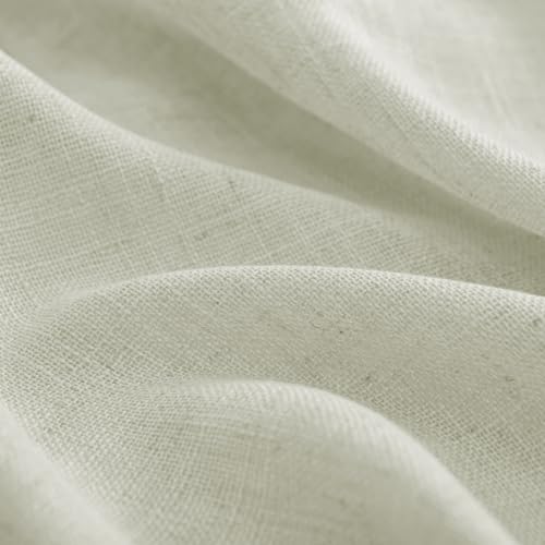Image of Joydeco Linen Curtains for Living Room,Semi-Sheer Curtains 90 Inches Long,Living Room Curtains 2 Panel Sets,Light Filtering Curtains Privacy Curtains & Drapes(W52 x L90 Inch, Oatmeal)