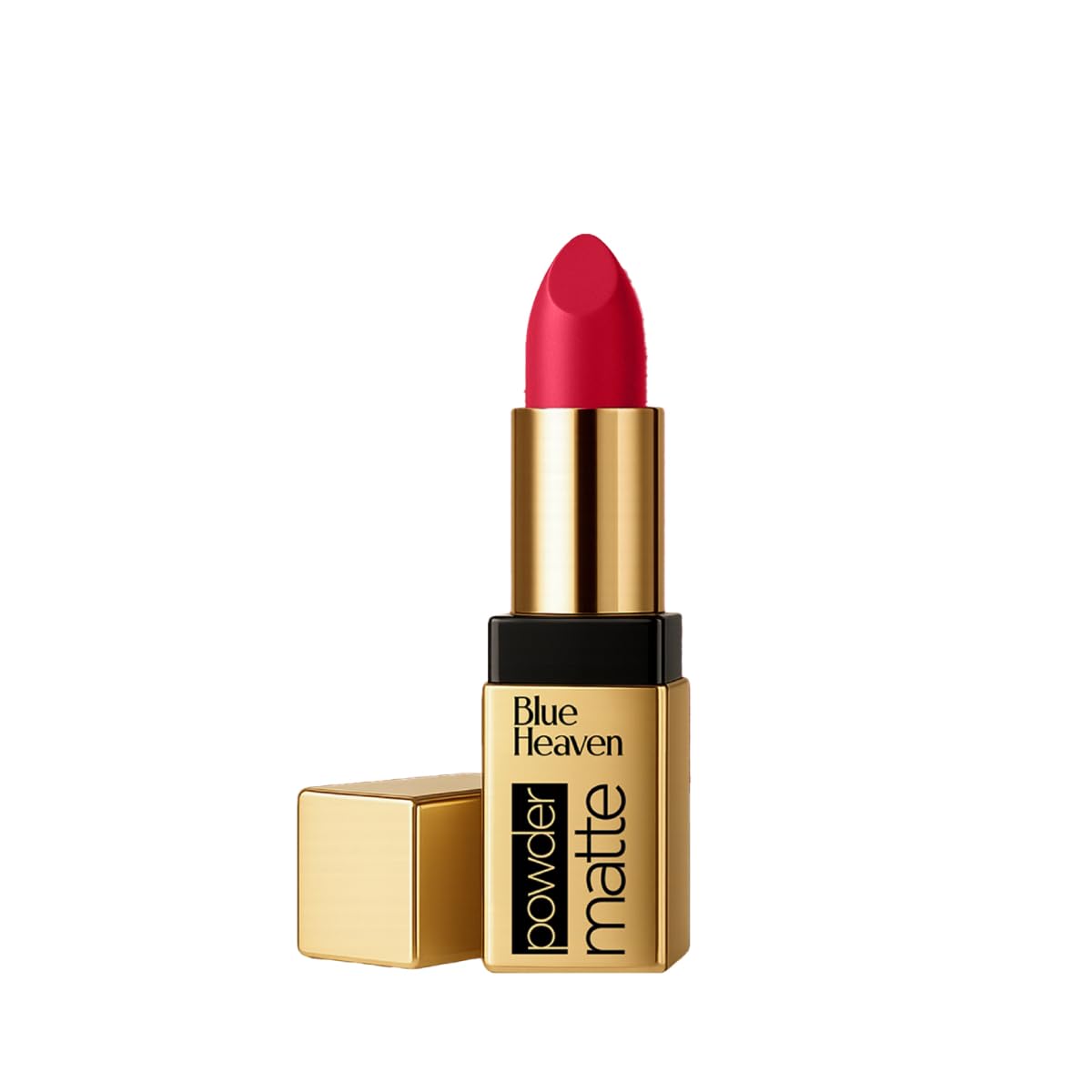 Blue Heaven Powder Matte Lipstick for Women | Highly Pigmented | Light Weight | Creamy & Comfortable Buttery Texture | Luxe Matte Finish | RubyGlow | 3.5g