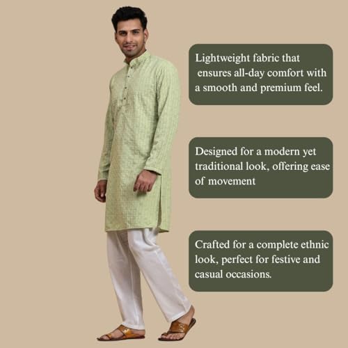 Image of Pro-Ethic Style Developer Mens Indian Traditional Cotton Kurta Sets, Men Kurta Set Indian Wedding Dress (A-117)