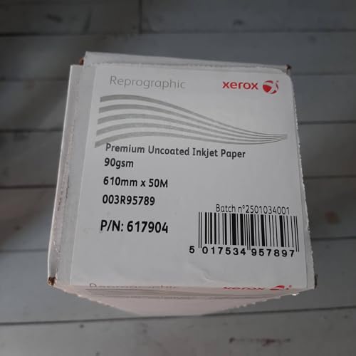 Xerox Premium – Papel para impresora de inyección de tinta sin revestimiento, 90 mm x gsmroll 610 M, 003r95789 cada