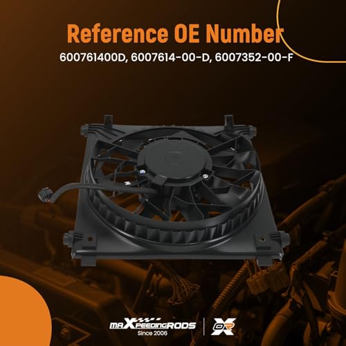 Image of maXpeedingrods Left Side Engine Radiator Cooling Fan with Shroud Assembly for Tesla S 2012-2020, 600761400D 6007614-00-D 6007352-00-F
