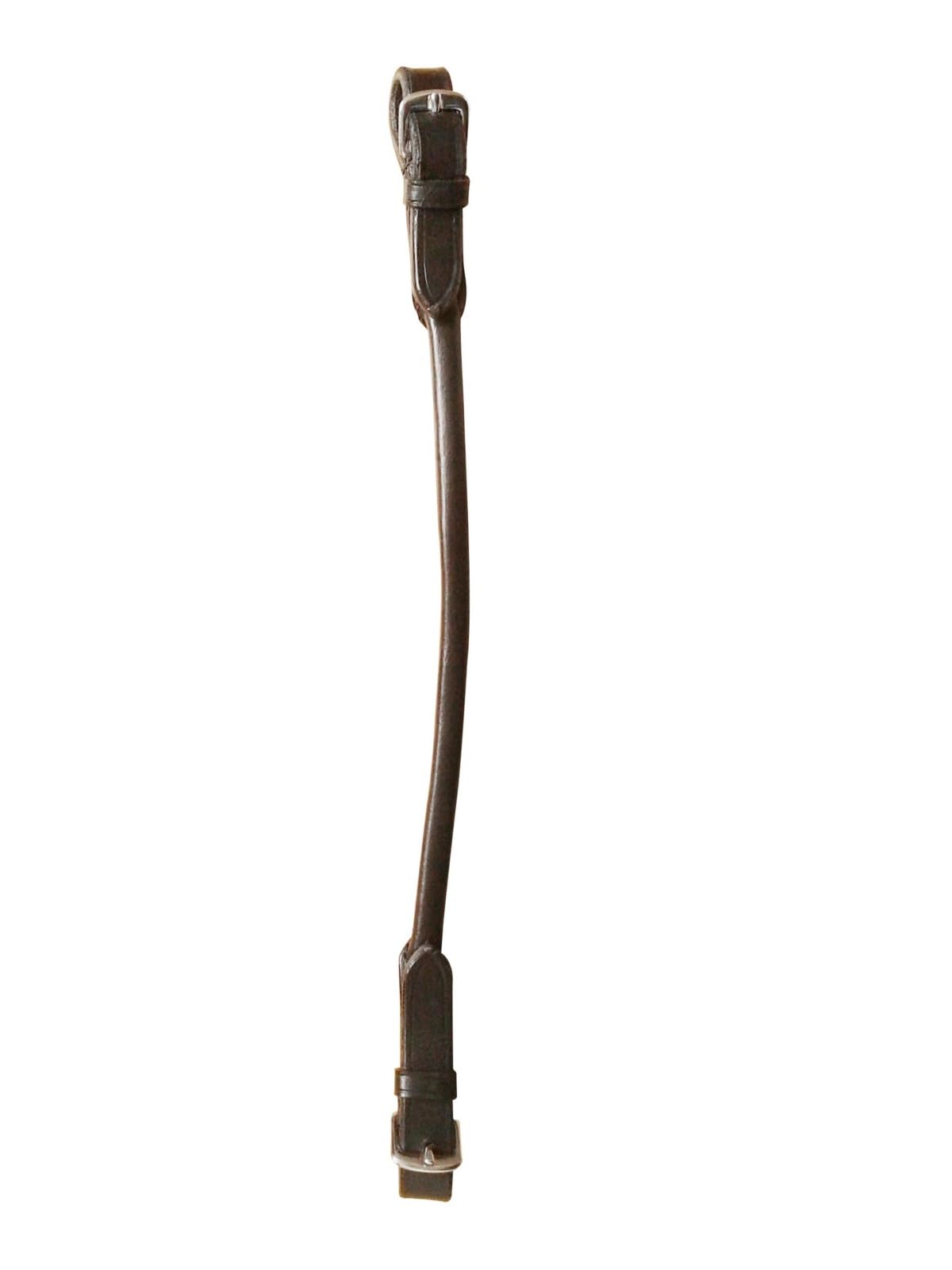 Correa para sillín de piel cosida redonda – Asa de sillín para un agarre seguro al montar a caballo, 35 cm (negro)
