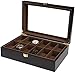 Produktbild NBVCX Home Accessories 12 Slot Watch Storage Box Women Jewelry Bracelet Collections Display Case Wooden Soft Flocking Lining Interior with 12 Cushions Lockable Metal Buckle