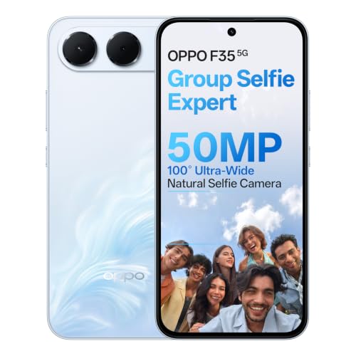 OPPO F35 5G | 6GB+128GB | Wave Blue | 8000mAh Battery + 80W SUPERVOOC | 6.57" 120Hz AMOLED Display | Dimensity 6360 MAX 5G | 50MP Front & 50MP Rear Camera | IP69K Water & Dust Resistance