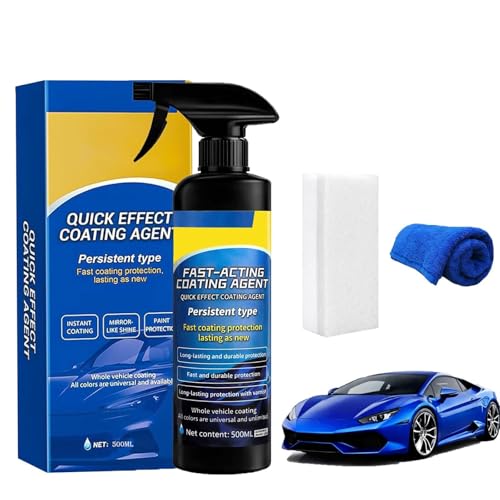 Quick Effect Coating Agent for Cars Car Nano Ceramic Coating Spray 2026 Upgrade Nano Quick Coat Restore Spray Extremely Hydrophobic & High Gloss Shine (16.9 floz)