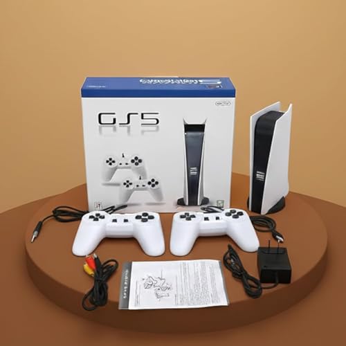 Image of GS5 TV Console with 300 Built-in 8-Bit Games | USB Wired & AV Output Retro Gaming Console for TV | Classic Plug & Play Game Station for Family Fun, Kids & Adults
