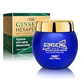AOAO Ginseng Hexapeptide Anti Wrinkle Moisturizer for Men, Brightening Face Cream with Shea Butter & Turmeric, Brightening & Firming Skin, Deep Nourishment, Intensive Moisture Locking, 130g/4.586oz