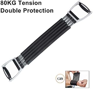 Ueasy Double-Deck 5 Tube Chest Expander Resistance Exercise System with Resistance Bands Strength
