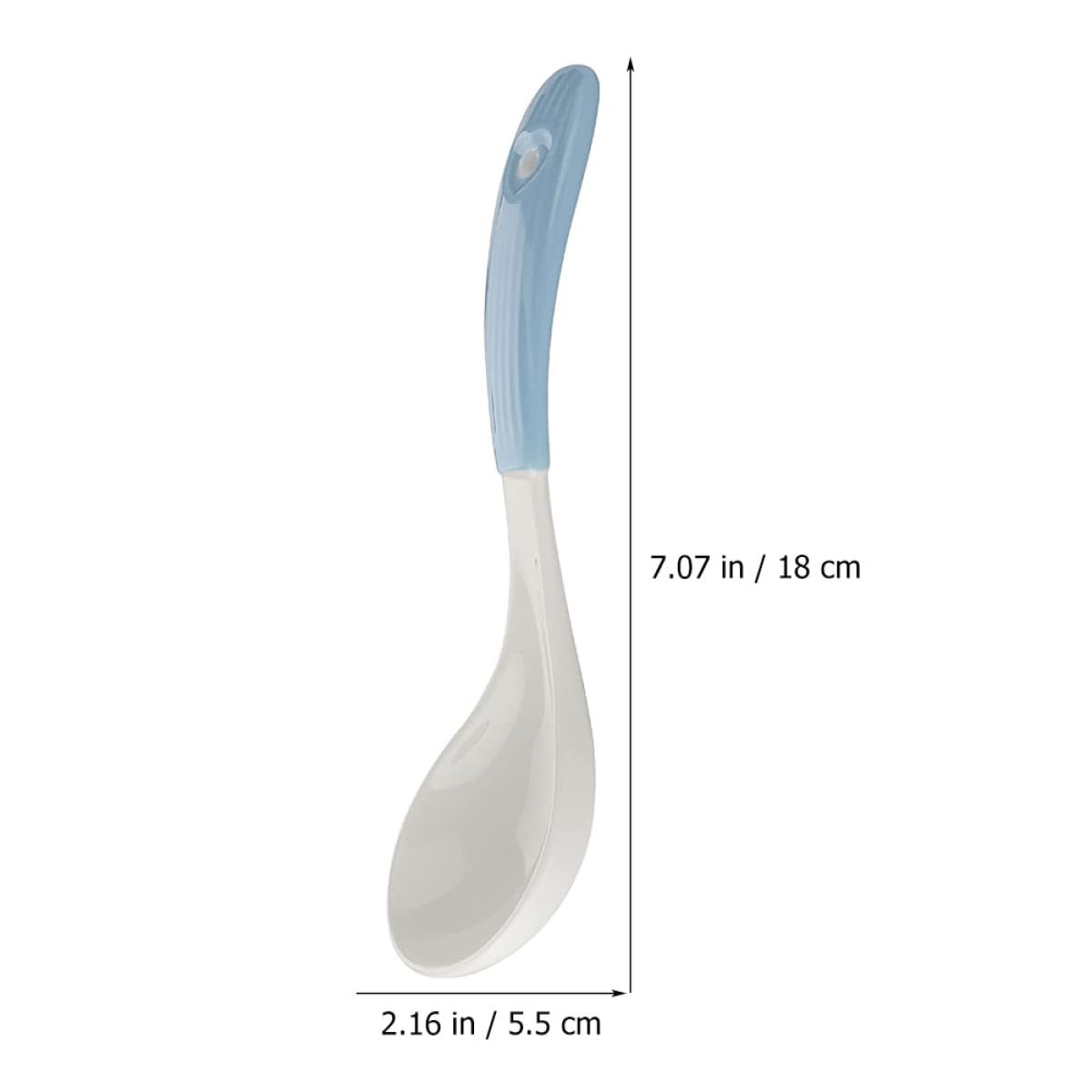 Cuillères en Céramique Design Polyvalent Lot de 6 pour Soupe Manche Confortable pour Repas en Famille ou Restauration