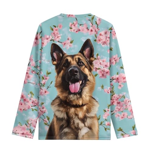 WELLFLYHOM Girls Pullover Top Long Sleeve Shirt Crewneck Graphic Tees Casual T-shirt 3-16T3