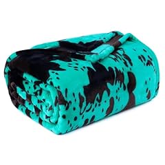 Cowthrowblanket-blue Black