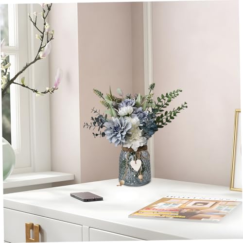 Vase de fausses fleurs de 6,3 pouces avec corde déco de centre de table - 5