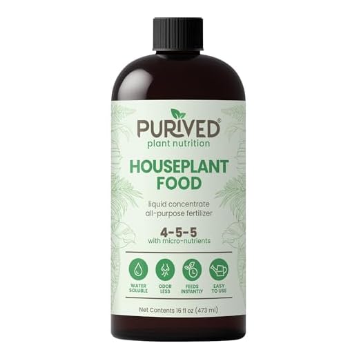 Purived 16oz All-Purpose Liquid Plant Fertilizer - Makes 50 Gallons, for Indoor Houseplants, All-Natural, Groundwater Safe, Made in USA