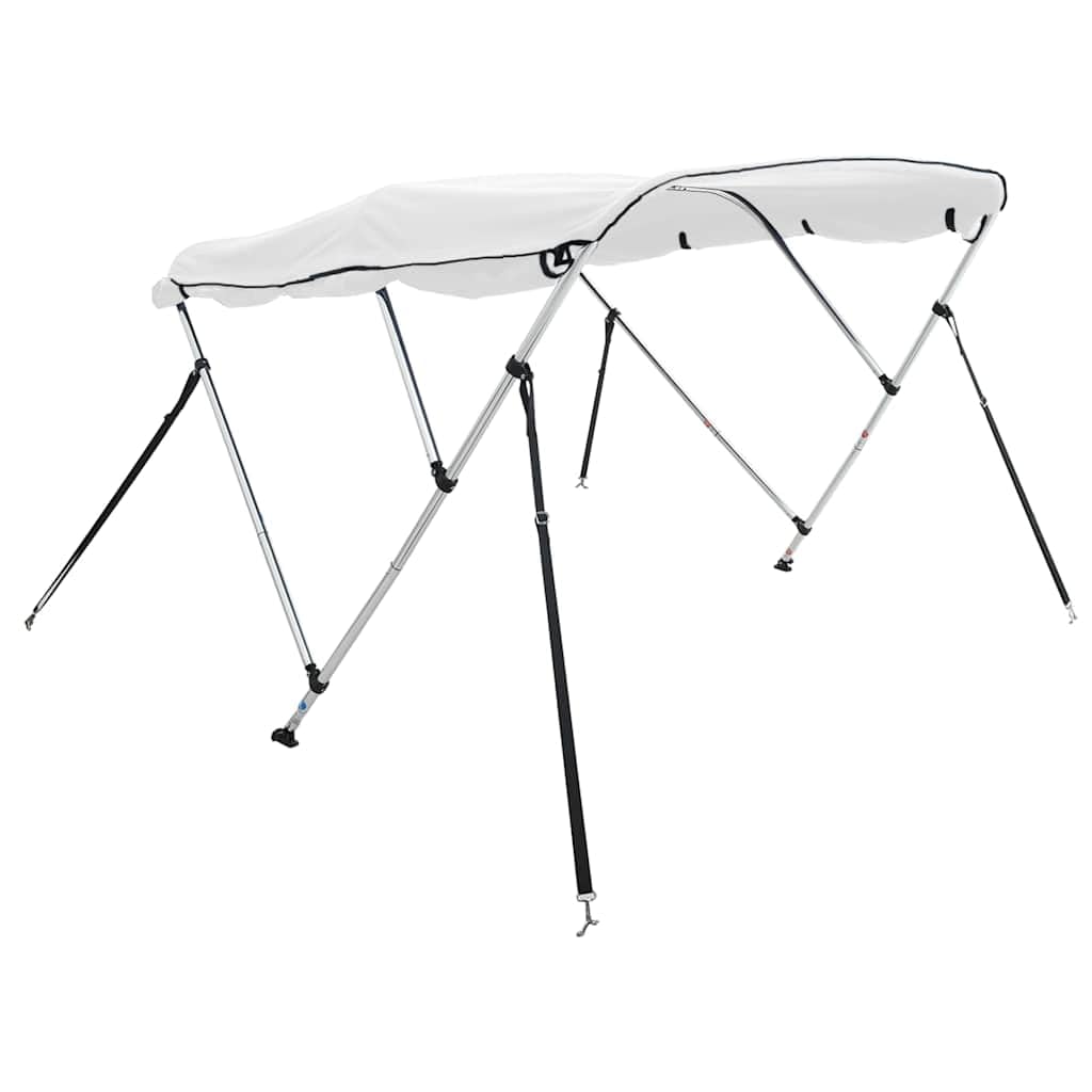 vidaXL Toit Bimini à 3 arceaux parois latérales 183x(137-152) x137 cm