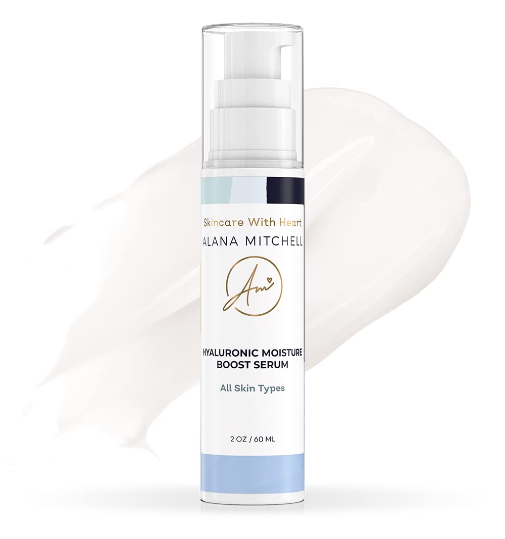 Alana Mitchell Hyaluronic Acid Serum for Face – Moisture Boost Anti Aging Serum – Face Serum to Fight Wrinkles & Fine Lines – Hydrating Serum Face Moisturizer for Sensitive, Dry & Combo Skin (2 oz)