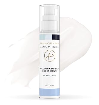 Alana Mitchell Hyaluronic Acid Serum for Face - Moisture Boost Anti Aging Serum - Face Serum to Fight Wrinkles & Fine Lines - Hydrating Serum Face Moisturizer for Sensitive, Dry & Combo Skin 2 oz