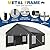 JAMFLY 12x20 ft Carport, Heavy Duty Carport with Roll-up Windows, Portable Garage with Removable Sidewalls & Doors, Car Canopy with Sandbags and All-Season Tarp for Car, Truck, Boat, Motorcycle, Grey