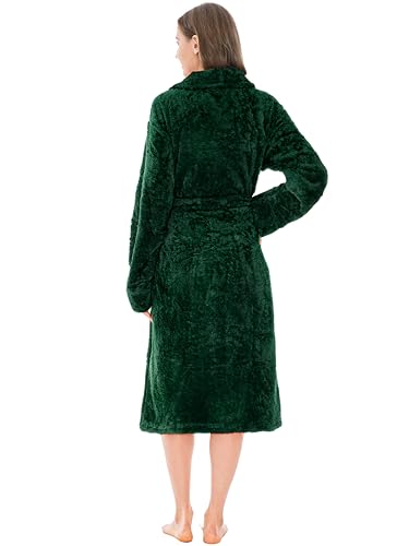 Image of PAVILIA Premium Womens Plush Soft Robe Fluffy, Warm, Fleece Sherpa Shaggy Bathrobe