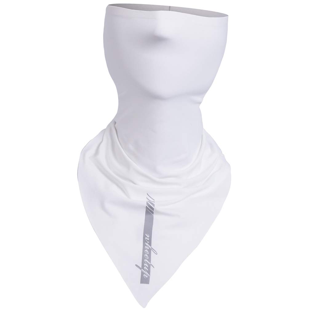 Triangle Cycling Towel Summer Thin Seamless Neck Cover Sunscreen Mask White-image-46