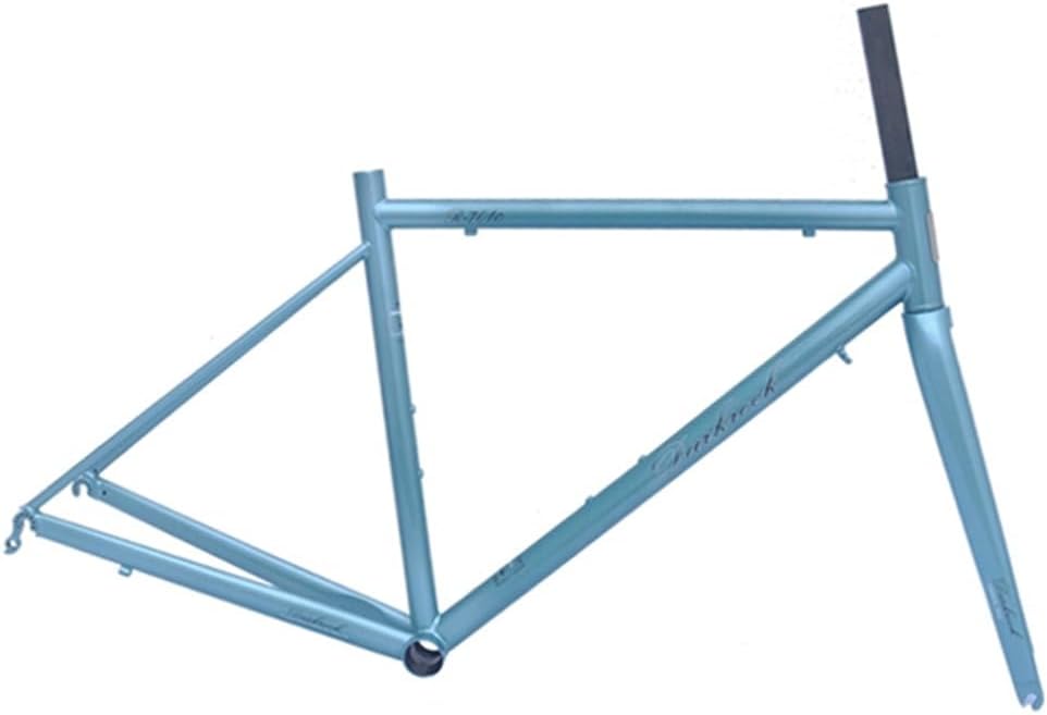 47 50 53 56cm Road Bike Frameset 700C*23/25C Cr-Mo Steel Frame C Brake Bike Frame Quick Release 100/130mm(Blue,53cm)