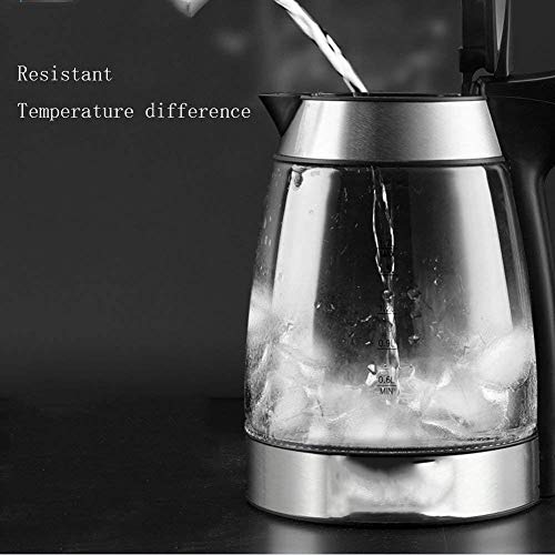 CJTMY Glas elektrischen Teekessel 1.7L Cordless Wasserkocher zum Kochen von Wasser mit blauen LED – Bild 3