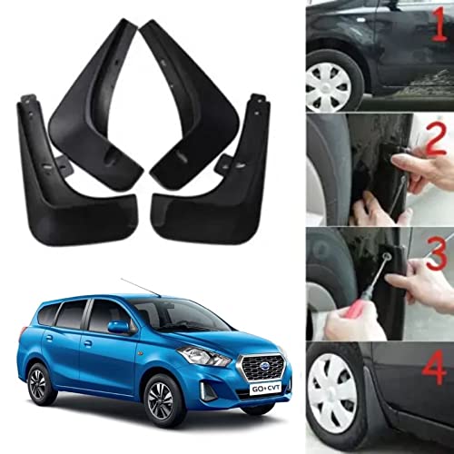 Image of Oshotto (O.E.M Fitting Cup Type) Mud Flap /Splash Guard Compatible with Datsun GO Plus (Set of 4pc)
