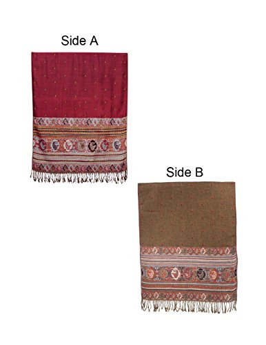 Dahlia Women's Rayon Scarf Shawl - Bohemian Tulip Print2