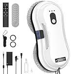 Window Cleaner Robot, 5600Pa Intelligent Window Cleaning Robot with Water Spray Function, 3 Cleaning Modes, Smart Navigation, Edge Detection, Security System, Remote Control and 10 Cleaning Cloths