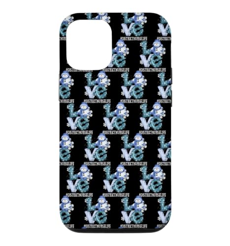 District Nurse Love Snowman ���� �~ �V�[�Y�� �N���X�}�X �X�}�z�P�[�X iPhone 12/12 Pro �p