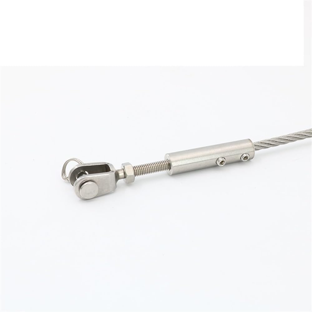Morsetti Per Fune 10 pz Cavo Ringhiera Fune Metallica 1.5/2mm Forcella Mascella Tensione Terminale Raccordo Ancoraggio A Levetta Con Vite Grub Esagonale bulloni Morsetti Per I Cavi(For 1.5mm wire)