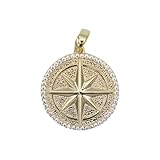 GLD Compass Coin Pendant - Gold