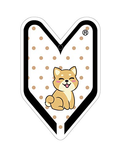Image of Treefrog Young Leaf JDM Squash scent 5-Pack, Cute Shiba, Car Hanging Air Freshener