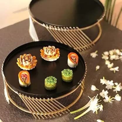 BAKERS 4U Black Aluminum Twirl Golden Stand 3