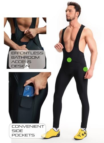 CEROTIPOLAR Meia-calça masculina de lã térmica para banheiro e ciclismo, calça de ciclismo para outo