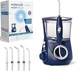 Waterpik Idropulsore Dentale Ultra Professional con 6 Testine e Sistema Avanzato di Controllo della Pressione con 10 Impostazioni, Strumento di Rimozione della Placca Dentale, Blu(WP-663EU)