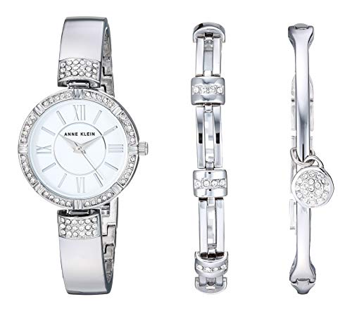 Anne Klein Women's Premium Crystal Accented Watch and Bracelet Set by Anne Klein - Used condition - US$26.39