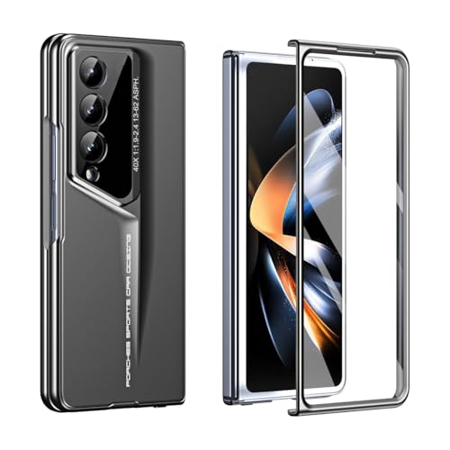 Funda con tapa para teléfono Funda protectora compatible con Samsung Galaxy Z Fold 4, funda de cuerpo completo con protector de pantalla incorporado, funda protectora ultrafina de policarbonato rígido