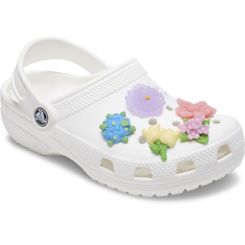 Image of Crocs Jibbitz Flowers Shoe Charm Packs, Beaded Flowers, 5-Pack