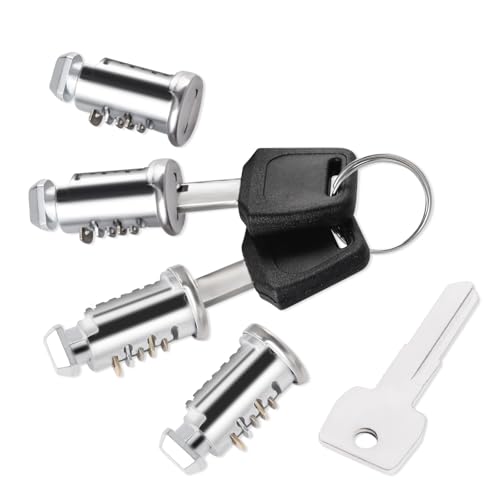 Set di 4 Serrature di Sicurezza per Portapacchi Auto, Compatibili con Lucchetti Thule, Chiave Unica,Antifurto per Barre Portatutto, Scatole Portatutto e Portabici,Portasci