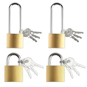 Xuiiosookp UK-7 Padlock Set 4-Pack