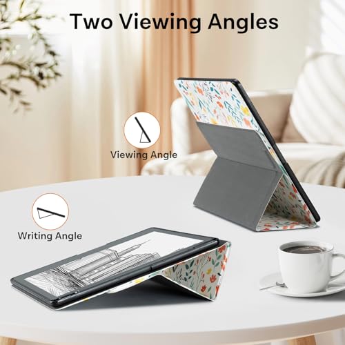 Image of CoBak Stand Case for Kindle Scribe - Premium Folio Leather Cover with Pen Holder, Auto Sleep /Wake - Compatible with 10.2 Inch Kindle Scribe (2022 /2024 Release)