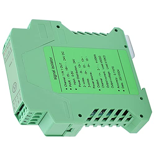 Isolador de sinal DC, 0-5V isolador de sinal analógico transmissor de isolamento de sinal para eletr